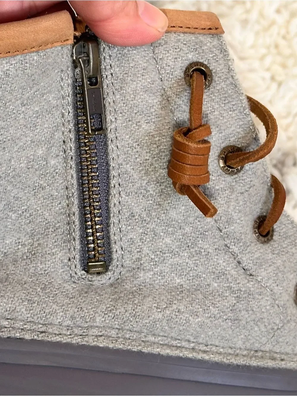 Sperry Gray & Tan Waterproof Duck Boots